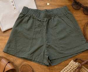 Simply Blessed Shorts Size XL Olive Pull-On Paperbag (z)